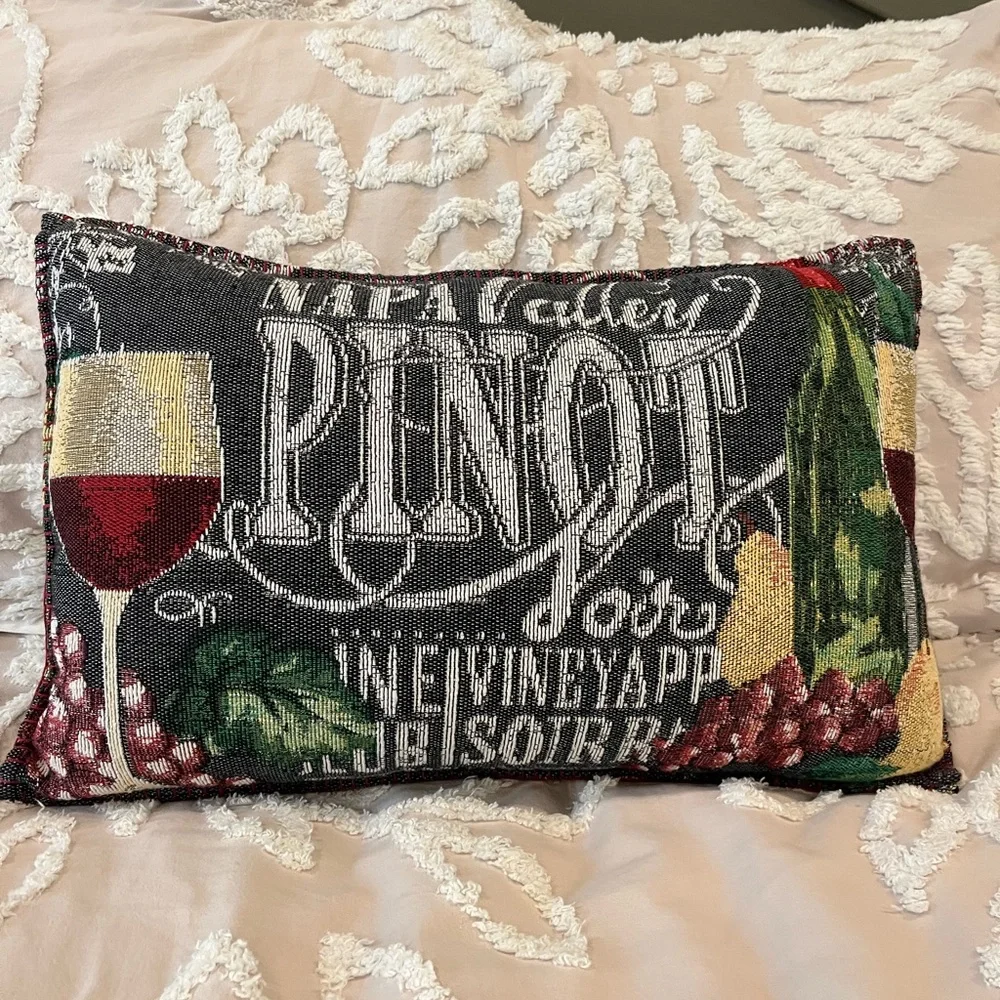 Napa Valley Pinot Noir Wine Inspired Decorative Pillow